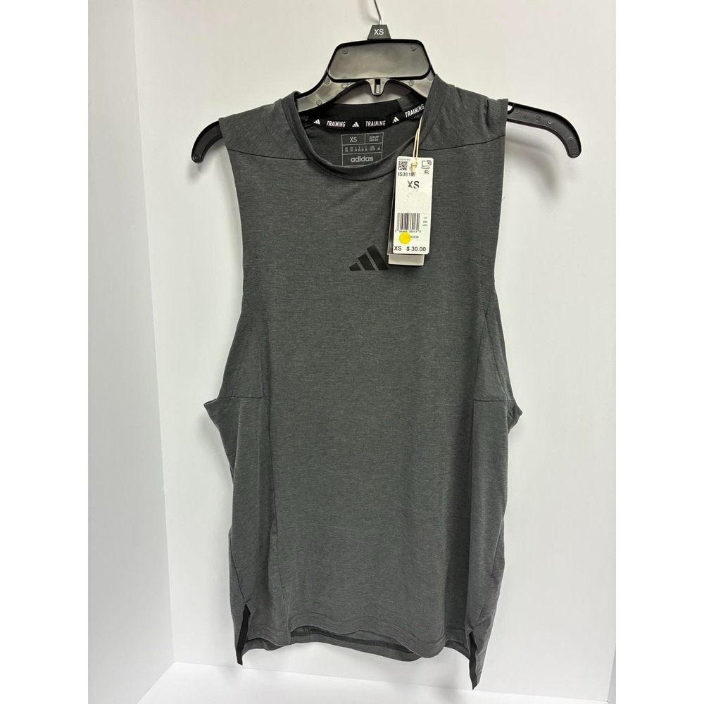 Adidas Mens Gray D4T Training Tank Top Slim Fit Sleeveless Aeroready Size XS NWT
